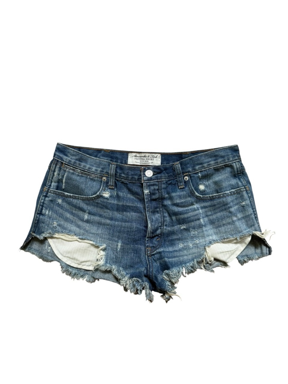 Abercrombie & Fitch Festival Short High Rise Denim Shorts – Size 8